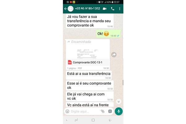 troca de mensagens